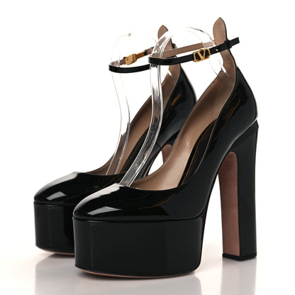 Valentino Garavani Patent Tan-Go 55/155mm Platform Pumps 40 Black 3 of 8