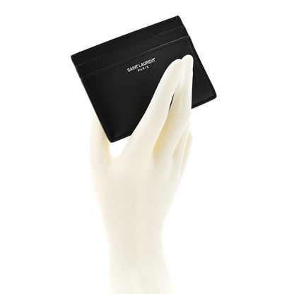 Saint Laurent Calfskin Card Case Black 2 of 7