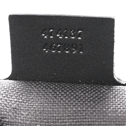 Gucci GG Supreme Monogram Appia Calfskin Web Flat Messenger Bag Black Grey 7 of 10