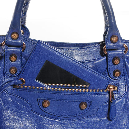 Balenciaga Agneau Giant 12 Rose Gold Hardware City City Bleut Bleu Glacier 10 of 14