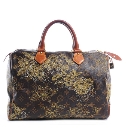 Louis Vuitton Monogram Dentelle Speedy 30 Gold 1 of 9