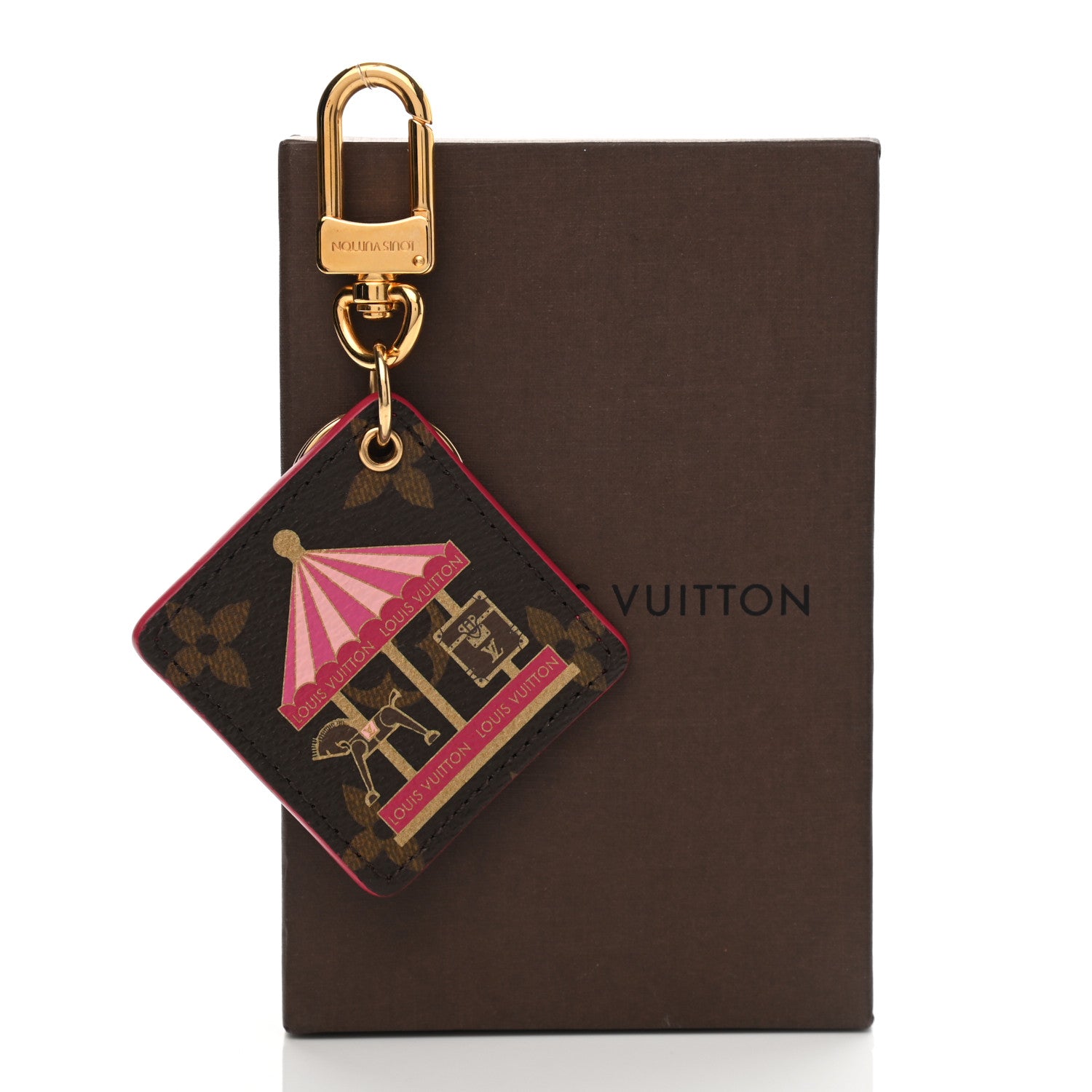Louis Vuitton Monogram Illustre Carousel Bag Charm Key Ring Pink 5 of 5