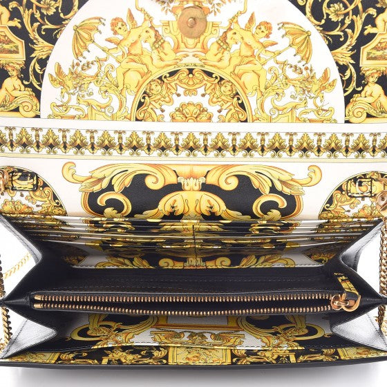 Versace Calfskin Embellished V Clutch Bag Black 5 of 7