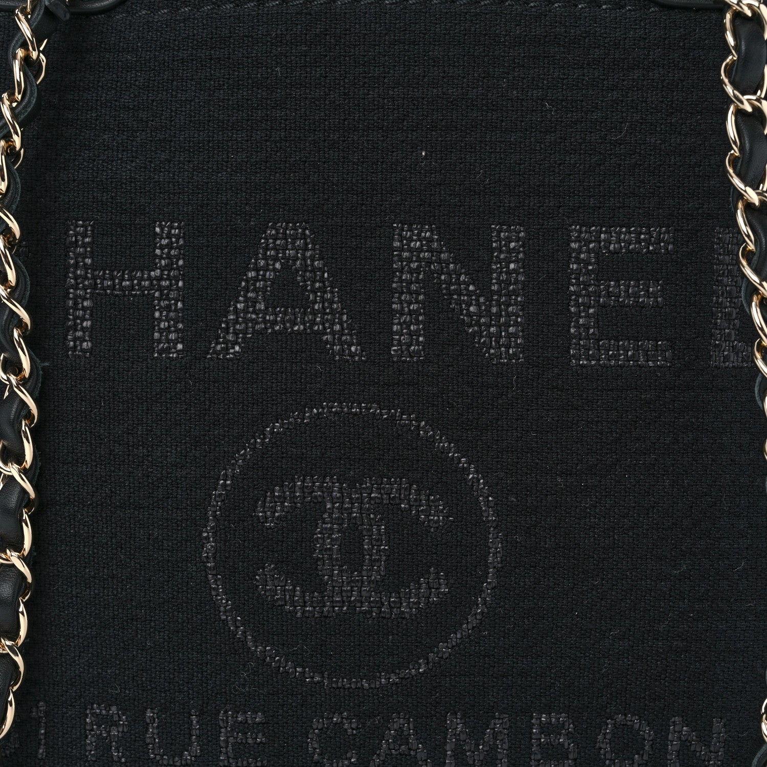 Chanel Mixed Fibers Medium Deauville Tote Black 9 of 12