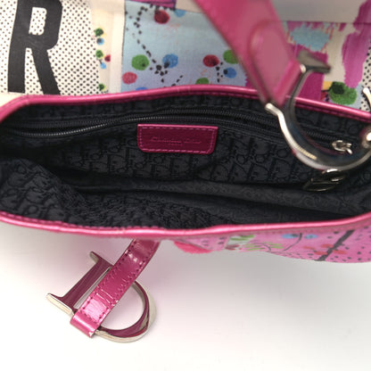 Christian Dior Canvas Filth Saddle Bag Multicolor 5 of 14