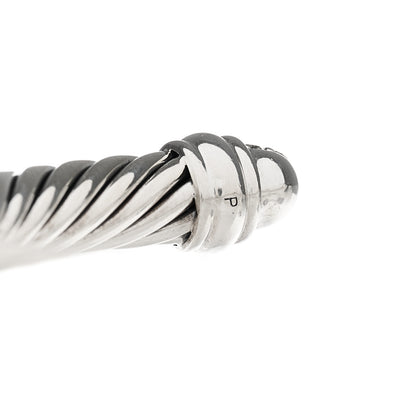David Yurman Sterling Silver Pave Diamond 5mm Cable Classics Bracelet 4 of 4