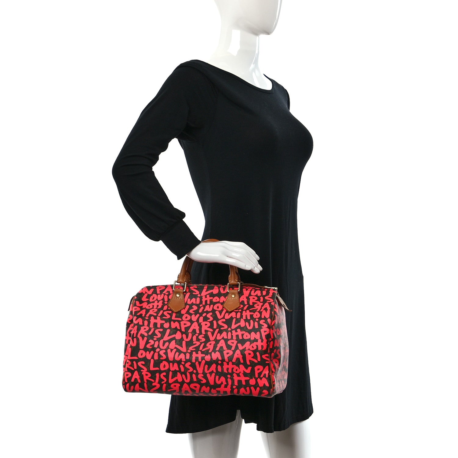 Louis Vuitton Monogram Graffiti Speedy 30 Orange 2 of 13
