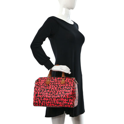 Louis Vuitton Monogram Graffiti Speedy 30 Orange 2 of 13