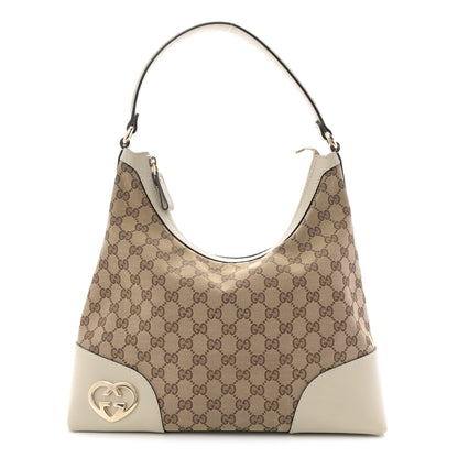 Gucci Monogram Medium Lovely Heart Hobo Off White 2 of 21