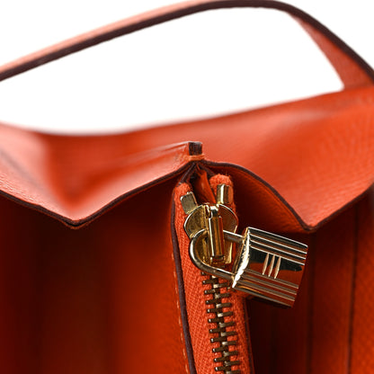 Hermes Epsom Kelly Longue Wallet Orange 12 of 16