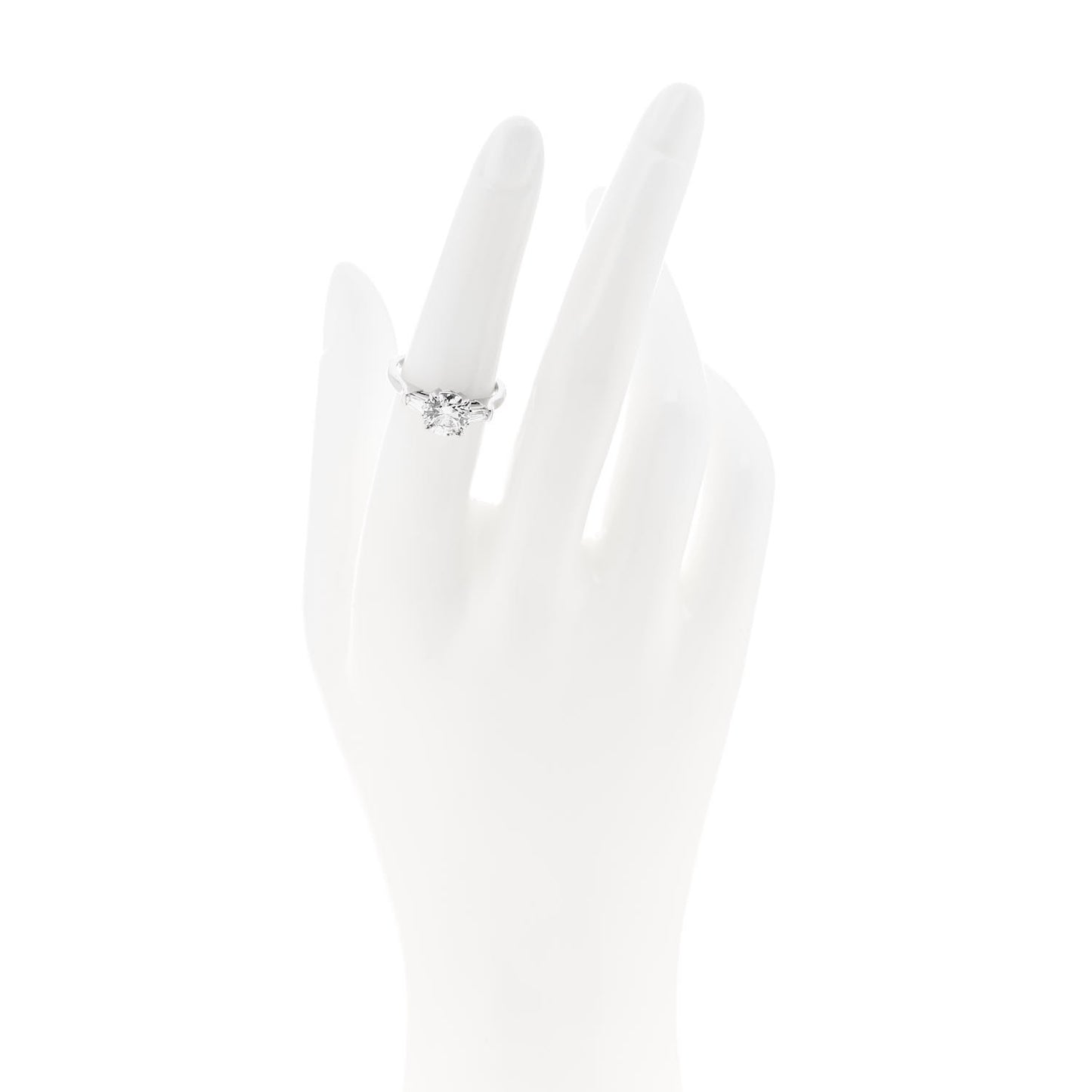 Platinum Diamond 1.40ct Classic Winston Round Brilliant Engagement Ring 50 5.5