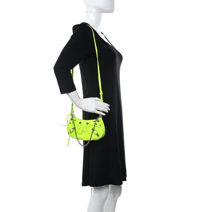 Balenciaga Agneau Arena Le Cagole Mini Purse With Chain Fluo Yellow 2 of 10