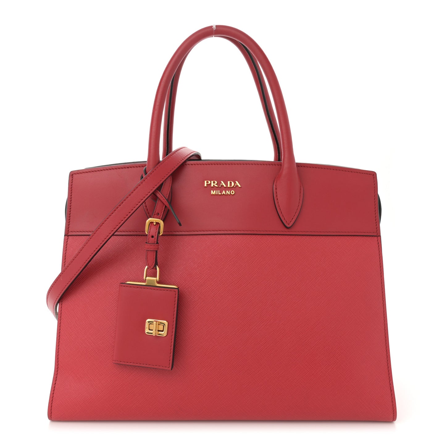 Saffiano City Calfskin Medium Esplanade Rosso