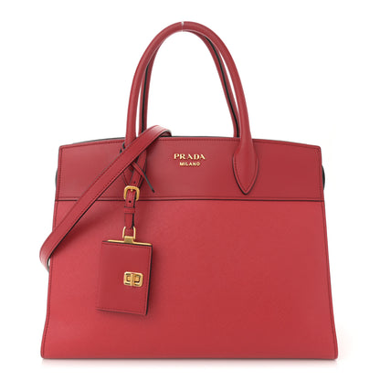 Prada Saffiano City Calfskin Medium Esplanade Rosso 1 of 13