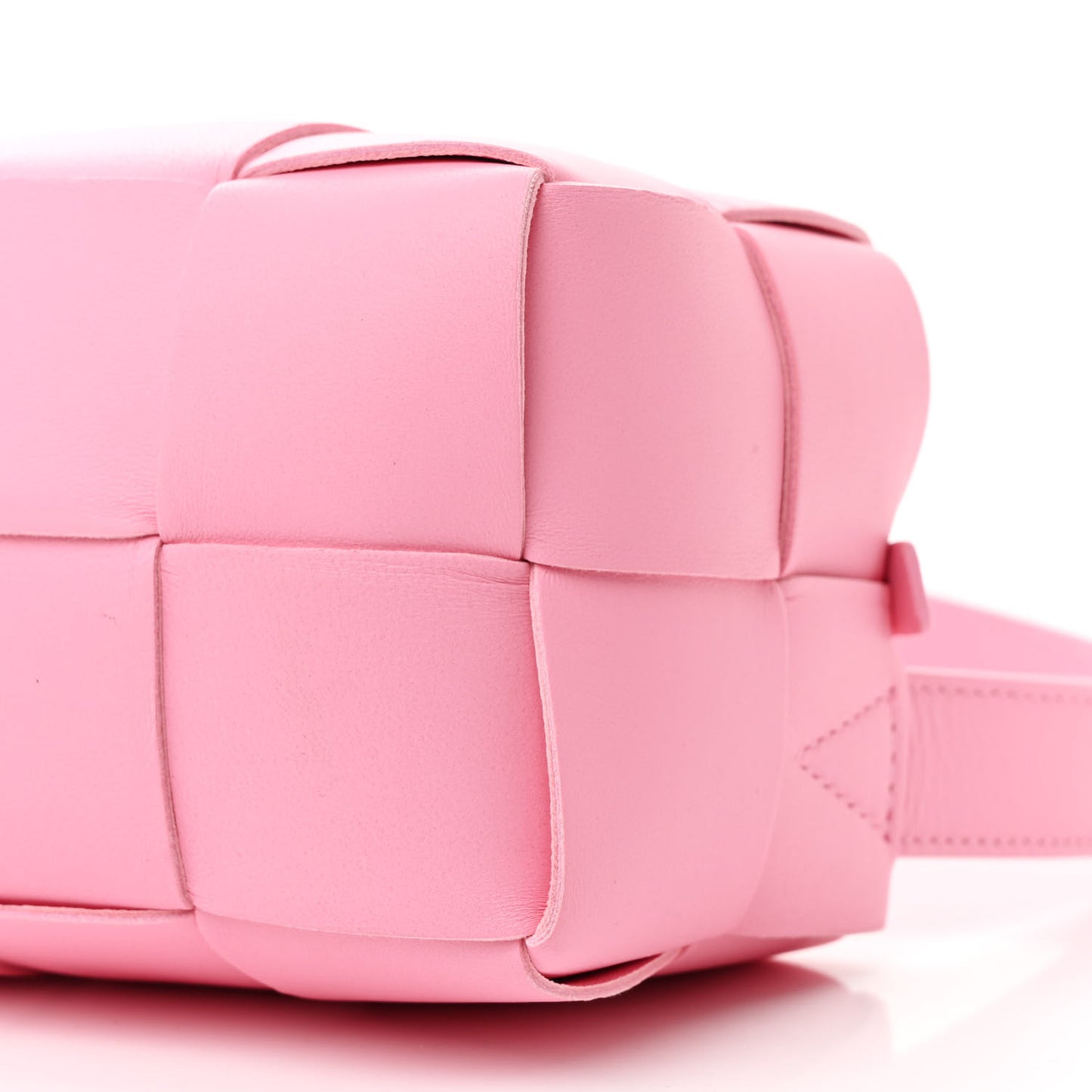 Lambskin Maxi Intrecciato Small Brick Cassette Bag Pink Ribbon