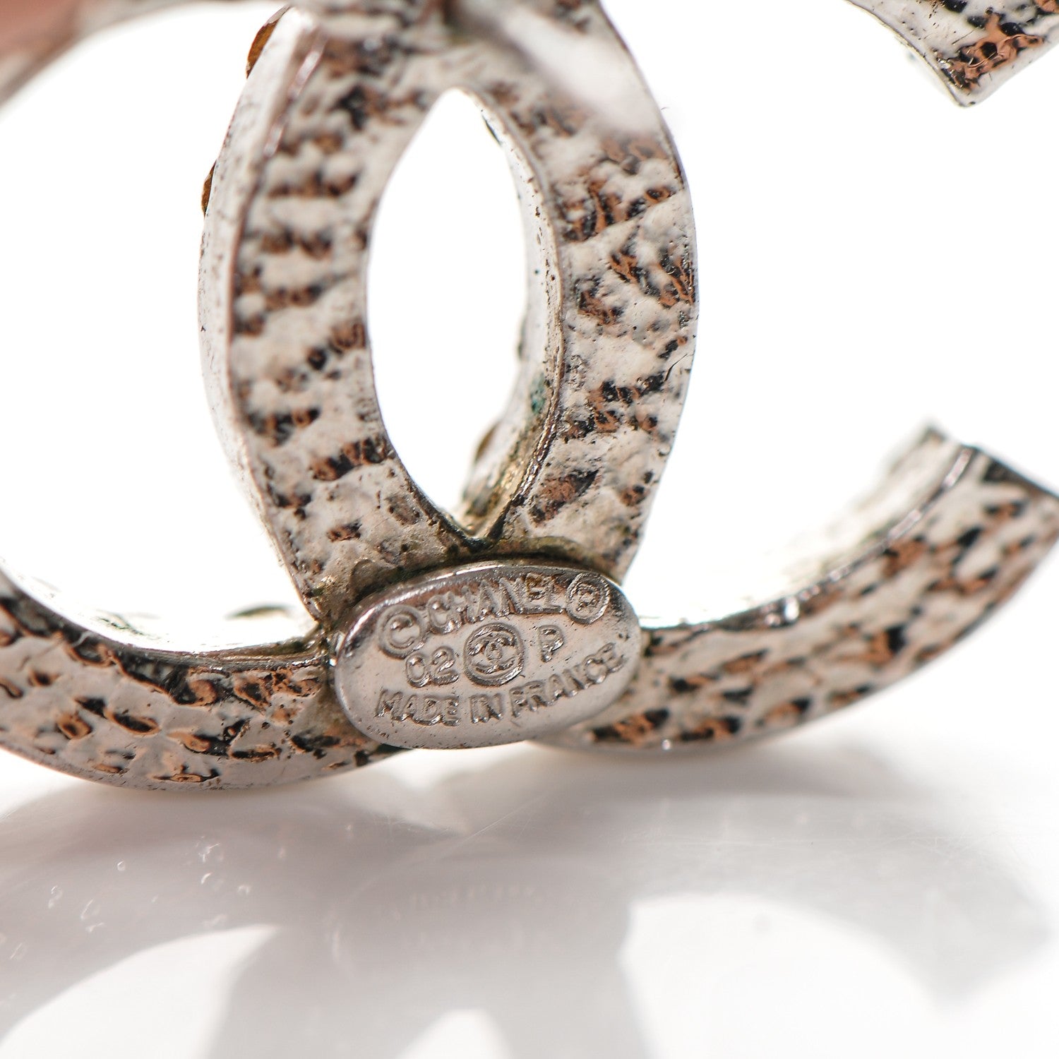 Chanel Crystal CC Earrings Silver 3 of 4