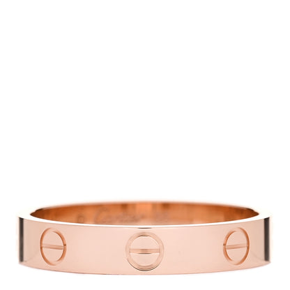 Cartier 18K Pink Gold 3.5mm LOVE Wedding Band Ring 55 7.25 1 of 5