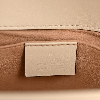 Gucci Calfskin Matelasse Mini GG Marmont Shoulder Bag White 6 of 11