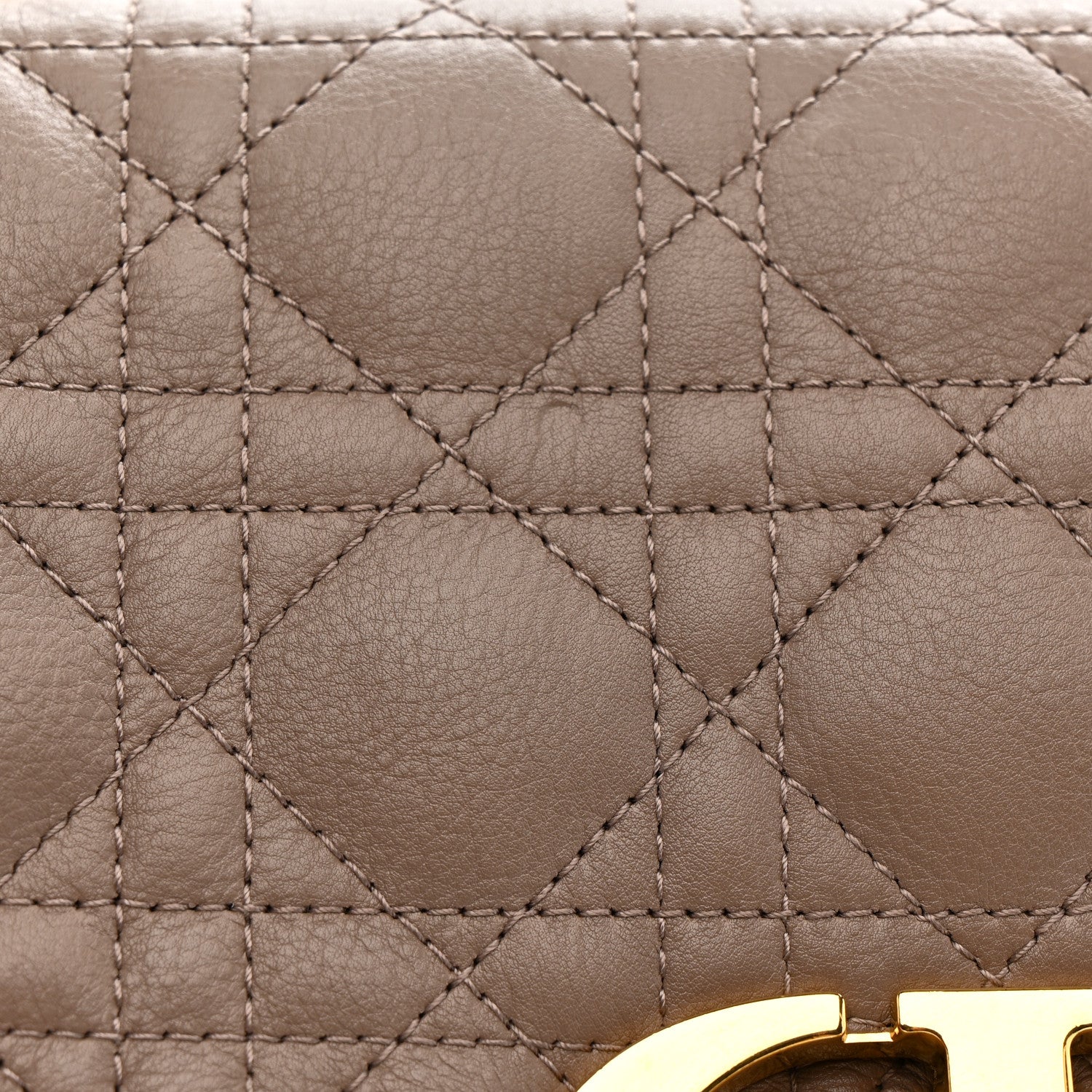 Christian Dior Calfskin Cannage Medium Caro Bag Taupe 13 of 14