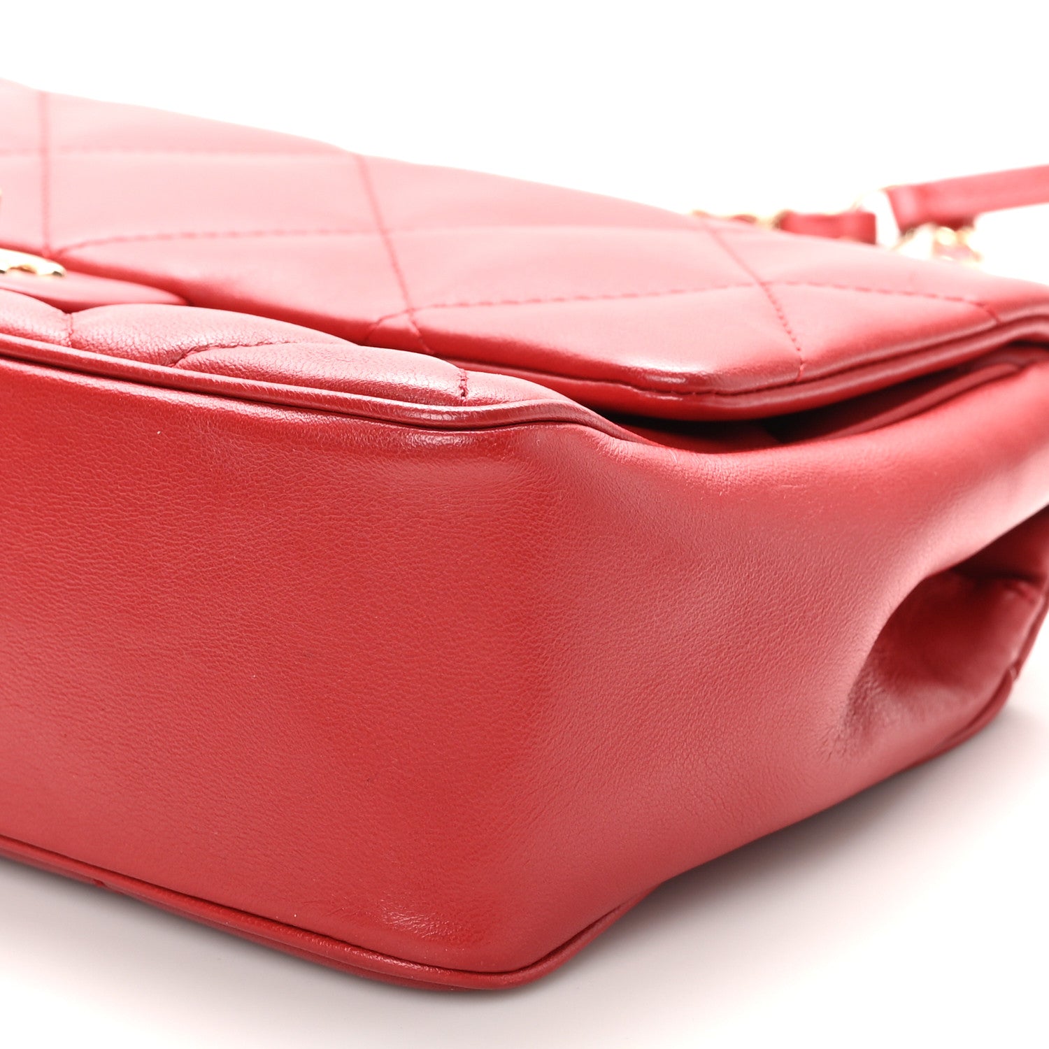 Chanel Lambskin Quilted Easy Carry Flap Red 10 of 10