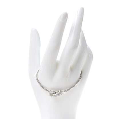 Cartier 18K White Gold Diamond Agrafe Bracelet 2 of 6