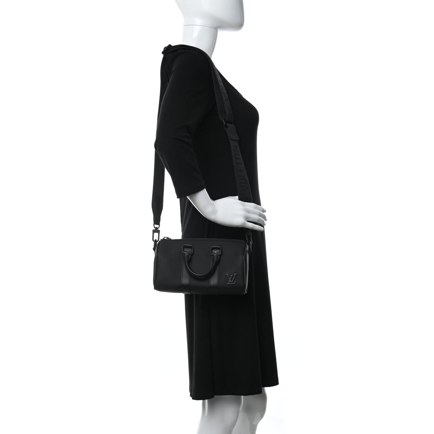 Grained Calfskin Aerogram Keepall XS Black