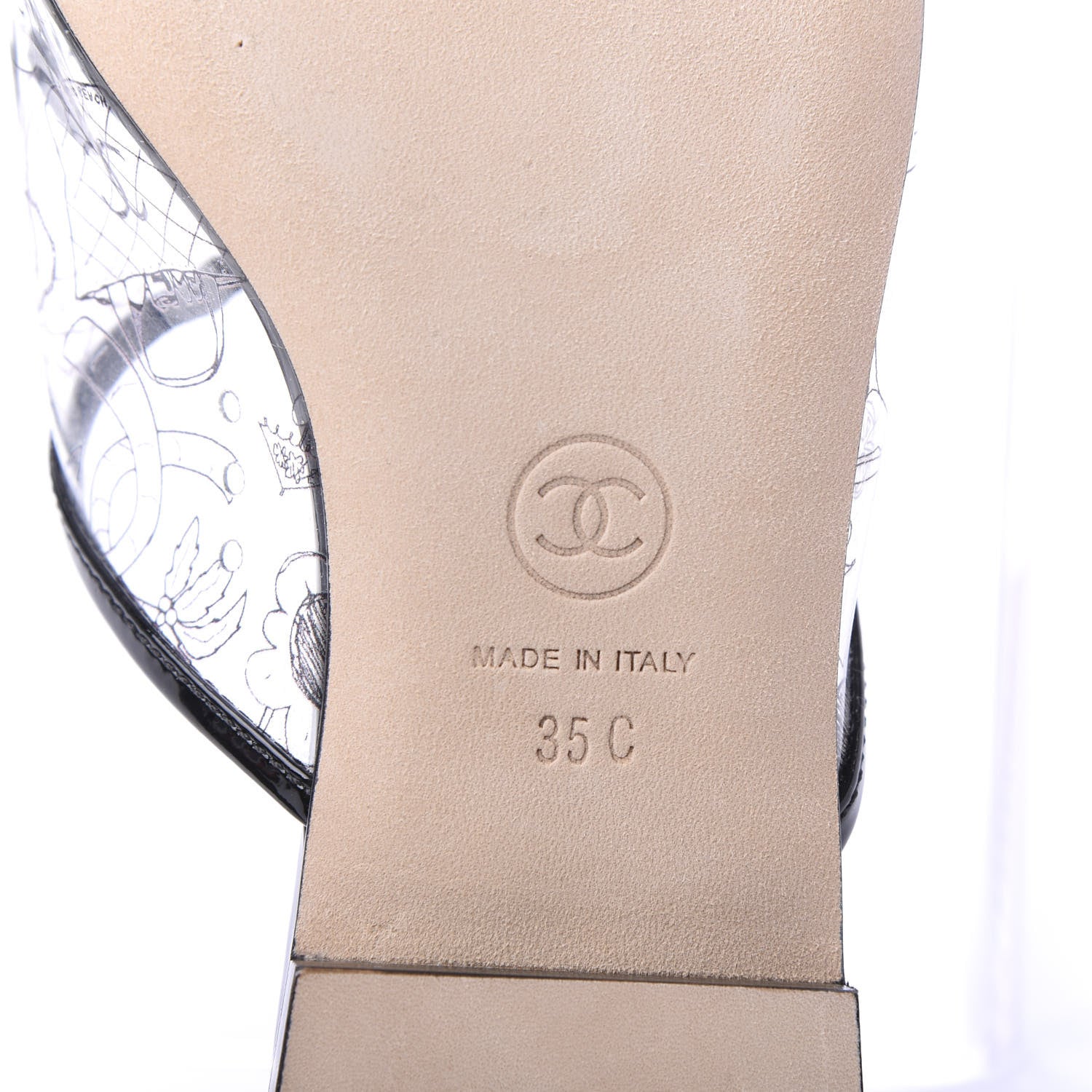Chanel PVC Fantasy Patent CC Mules 35 Black 6 of 8