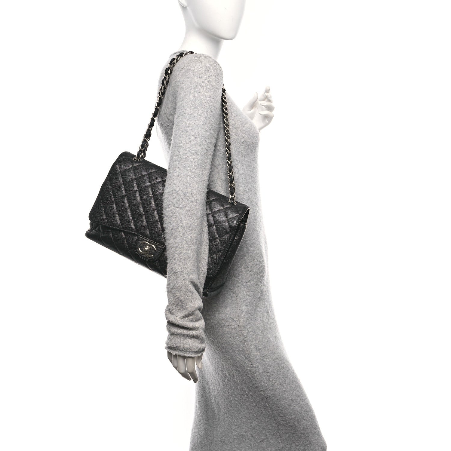 Chanel Caviar Quilted Maxi Double Flap Black 2 of 10