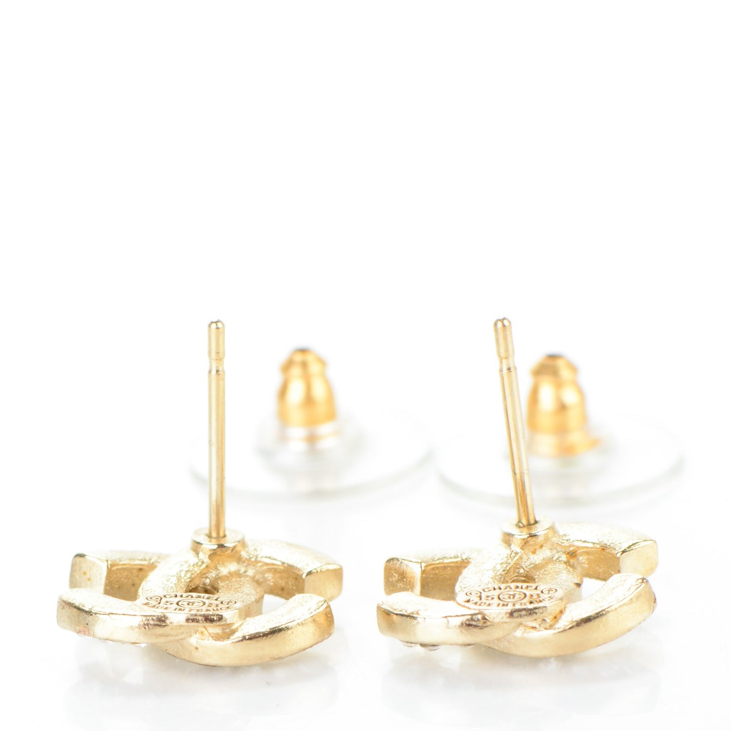 Crystal CC Earrings Gold