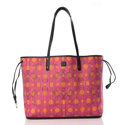 MCM Visetos Large Project Reversible Shopper Tote Cognac 7 of 20