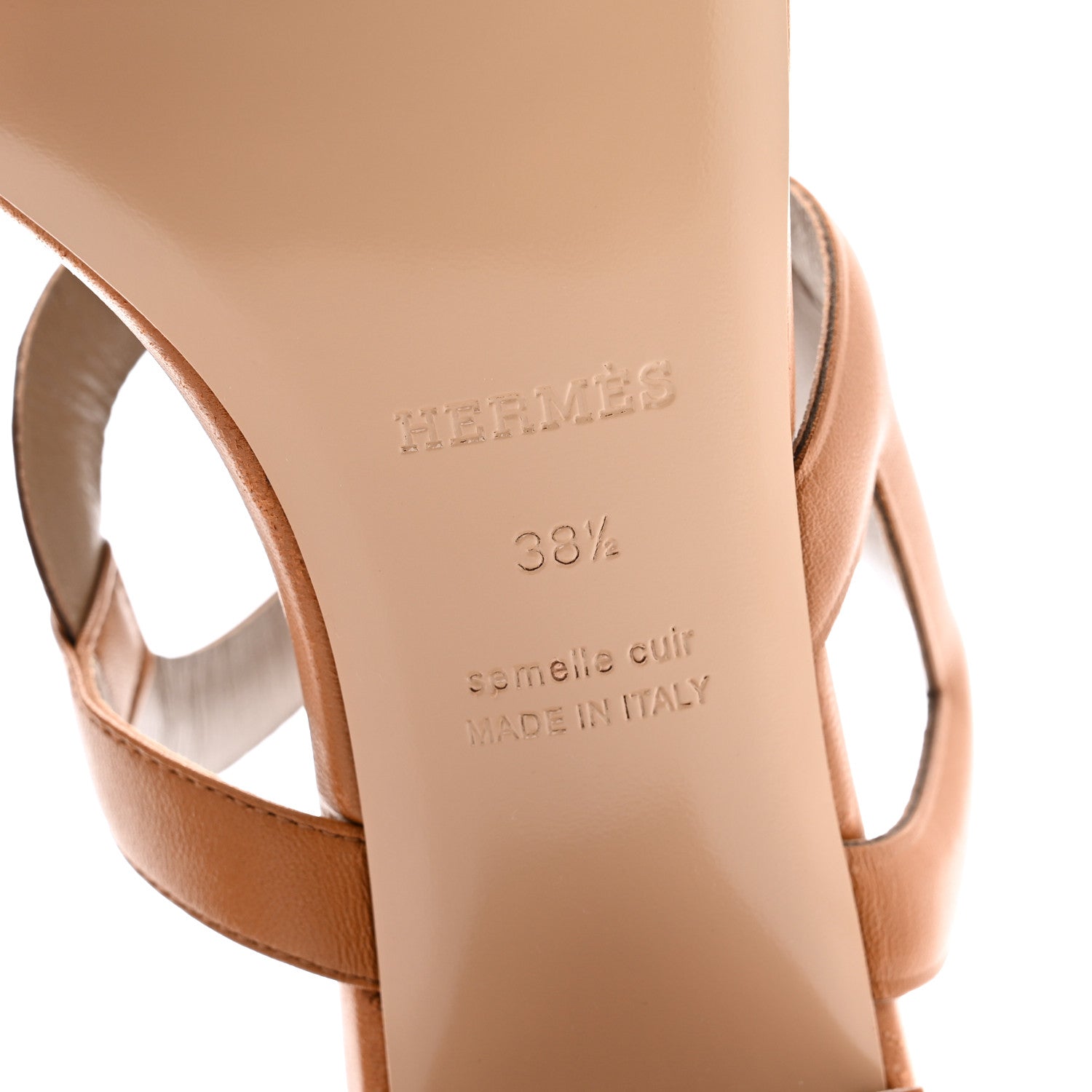 Hermes Nappa Bikini Sandals 38.5 Gold 6 of 7