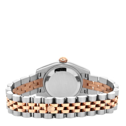 Rolex Stainless Steel 18K Everose Gold Diamond 26mm Oyster Perpetual Datejust Watch Black 179171 3 of 5