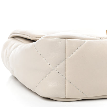 Chanel Lambskin Quilted Medium Chanel 19 Flap Light Beige 8 of 9
