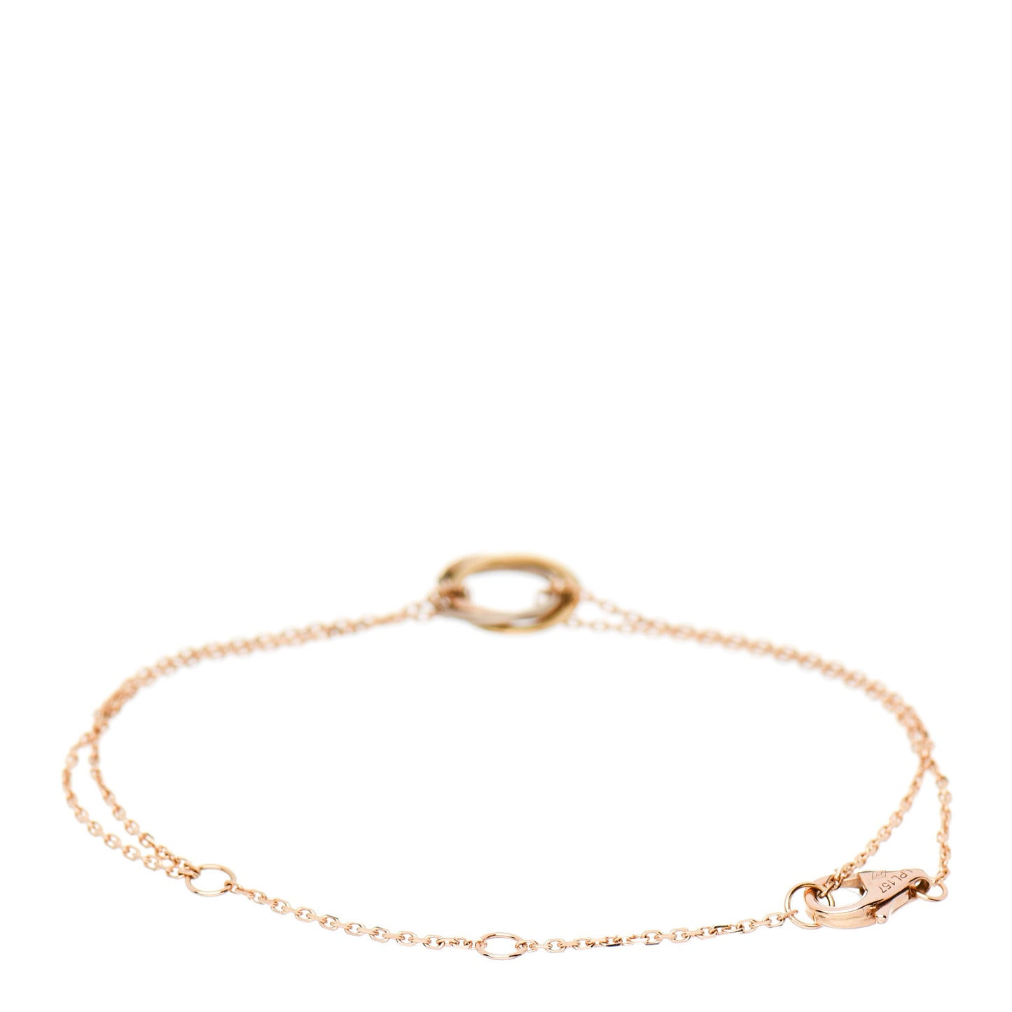18K Pink Yellow White Gold Trinity Bracelet