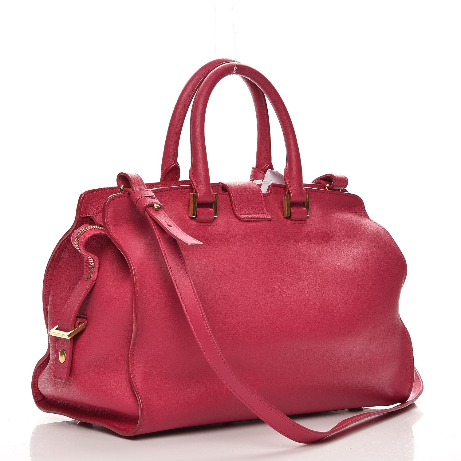 Saint Laurent Calfskin Small Classic Y Cabas Fuchsia 4 of 9