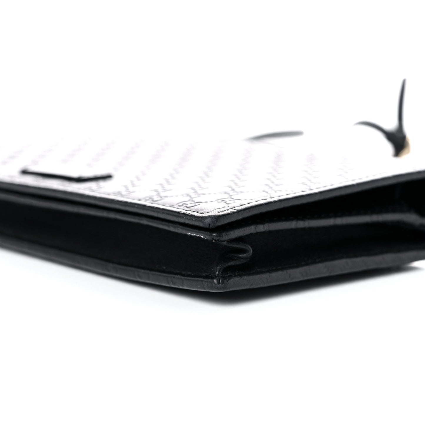 Microguccissima Crossbody Wallet Black