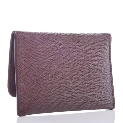 Prada Saffiano Metal Flap Wallet Granato 3 of 9