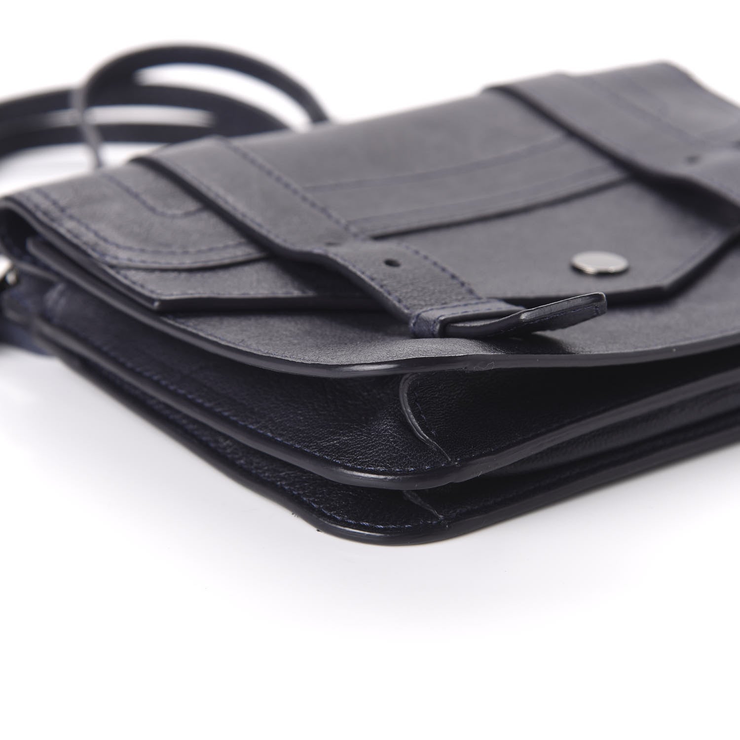 Proenza Schouler Lambskin PS1 Large Chain Wallet Midnight 6 of 11