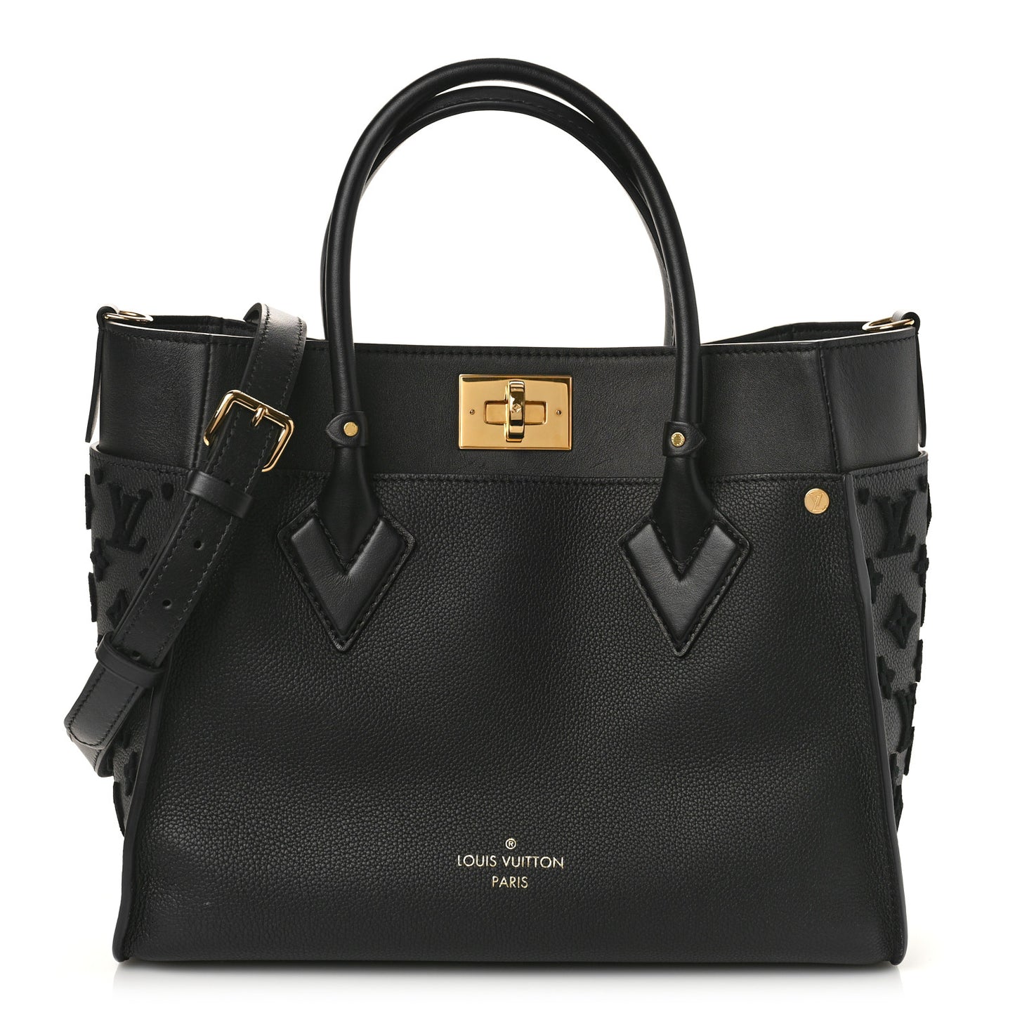 Calfskin Monogram Tufting On My Side Black