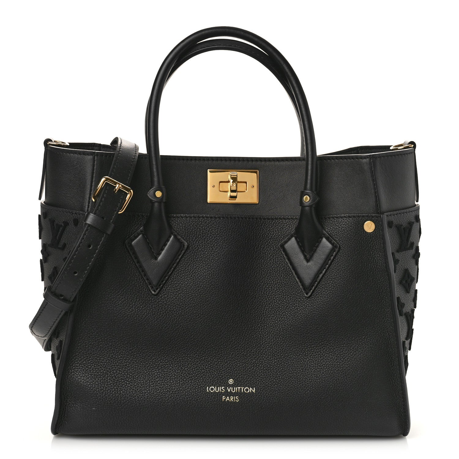 Louis Vuitton Calfskin Monogram Tufting On My Side Black 1 of 8