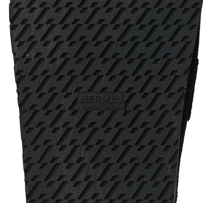 Hermes Suede Calfskin Go Mules 40 Black 6 of 8