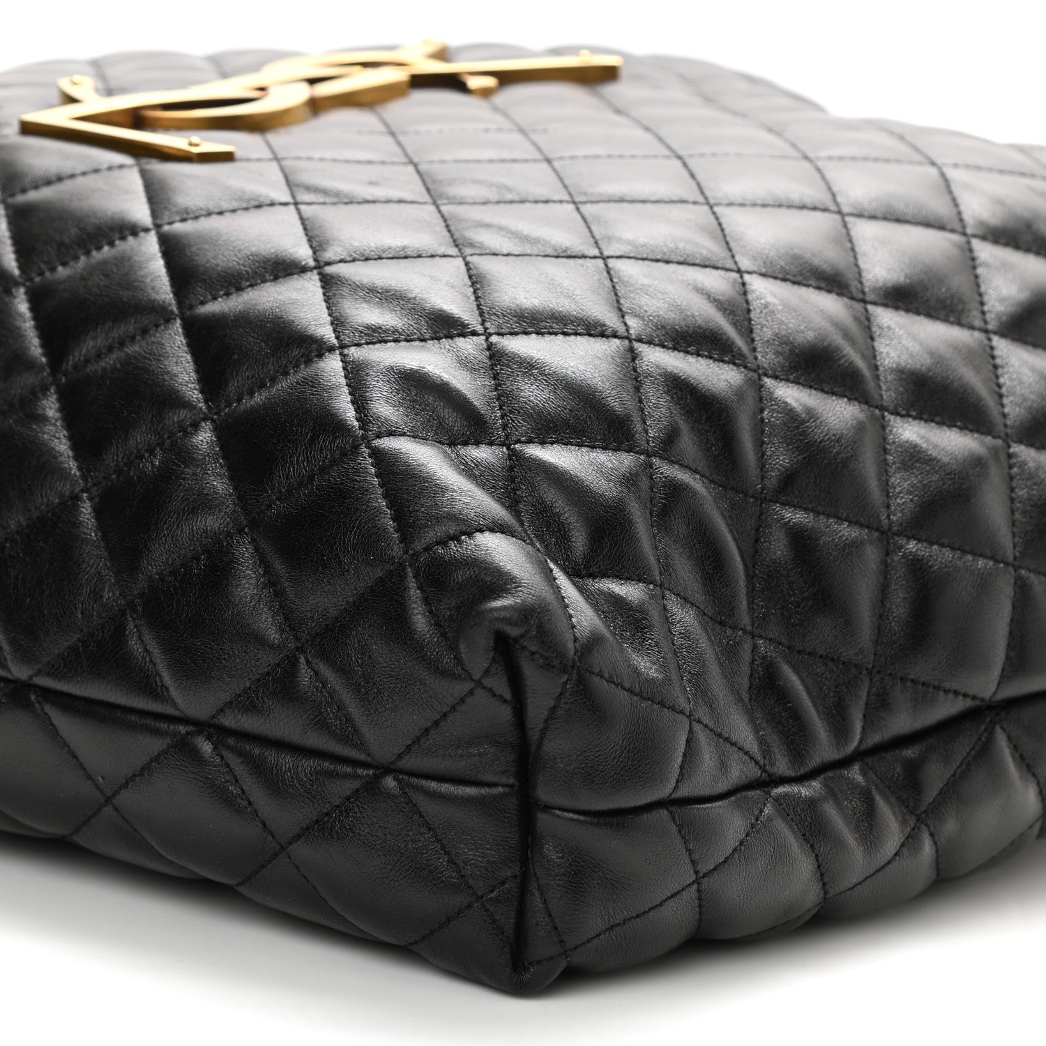 Saint Laurent Lambskin Quilted Maxi Icare Shopping Tote Black 10 of 11