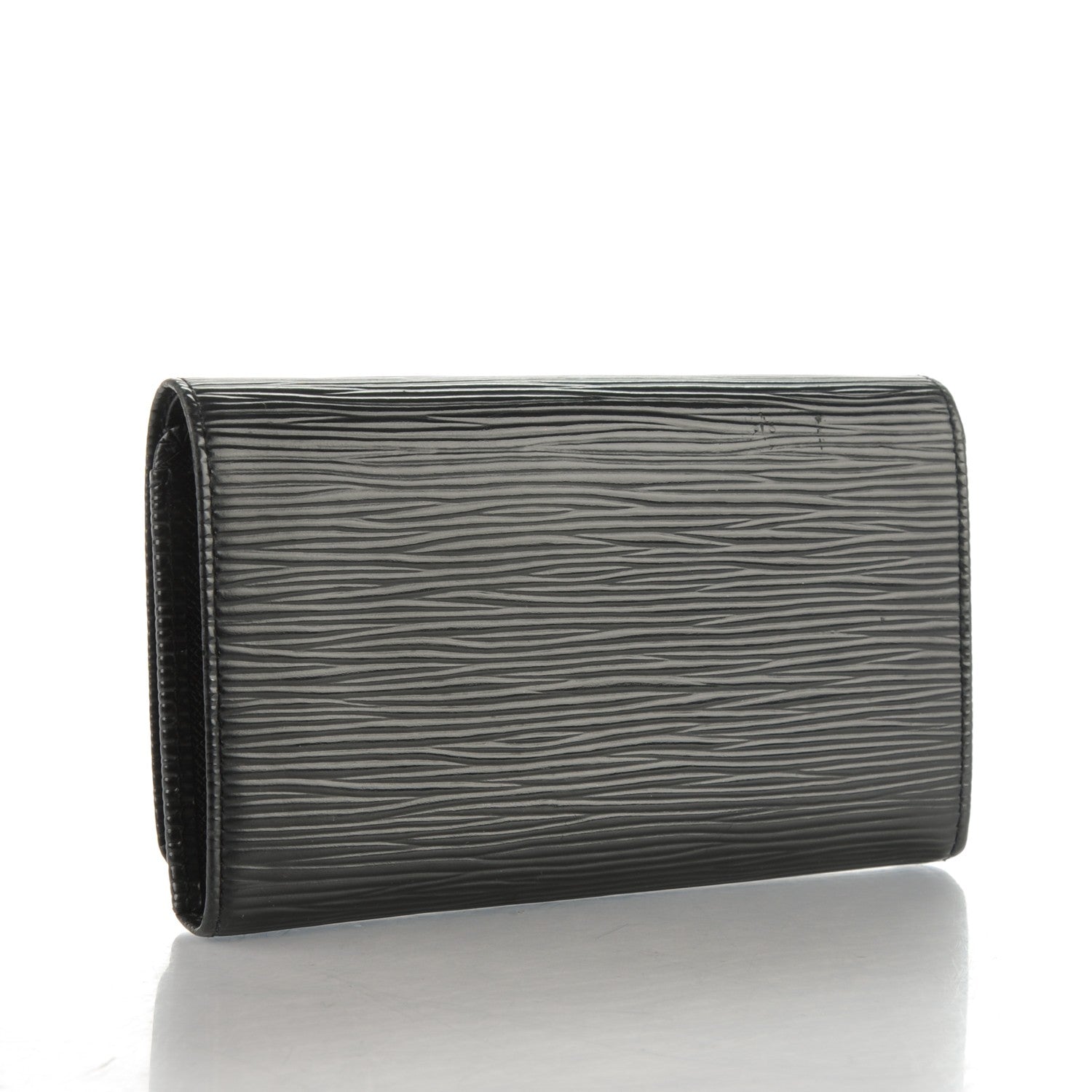 Louis Vuitton Epi Porte-Monnaie Billets Tresor Wallet Black 3 of 8