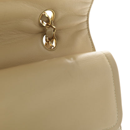 Chanel Lambskin Quilted Medium Double Flap Beige 12 of 12