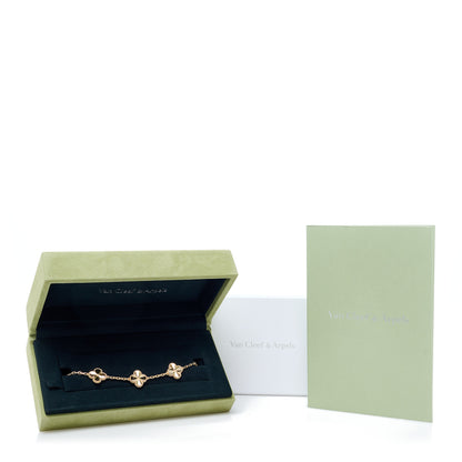 Van Cleef & Arpels 18K Yellow Gold 5 Motifs Guilloche Vintage Alhambra Bracelet 5 of 5