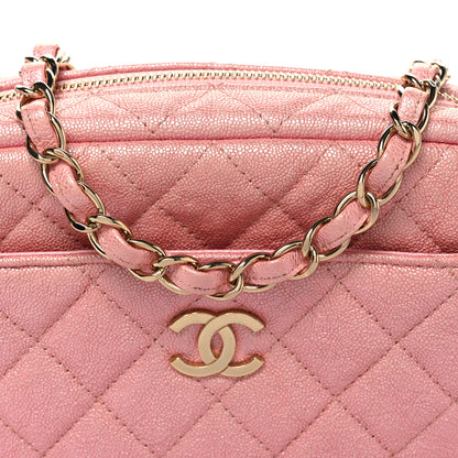Chanel Iridescent Caviar Quilted Small Timeless Camera Case Pink 8 of 10