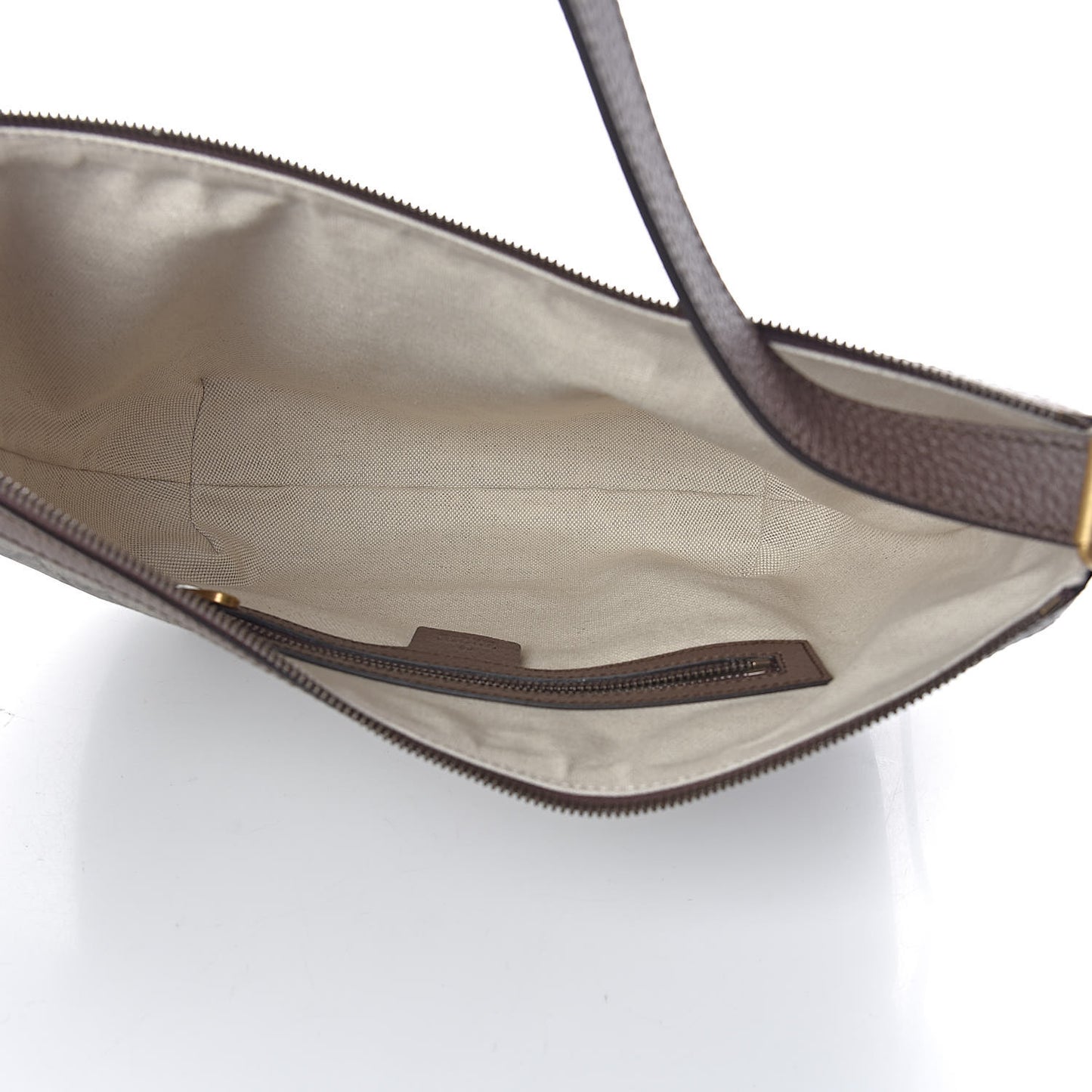 GG Supreme Monogram Web Small Ophidia Half Moon Hobo Brown