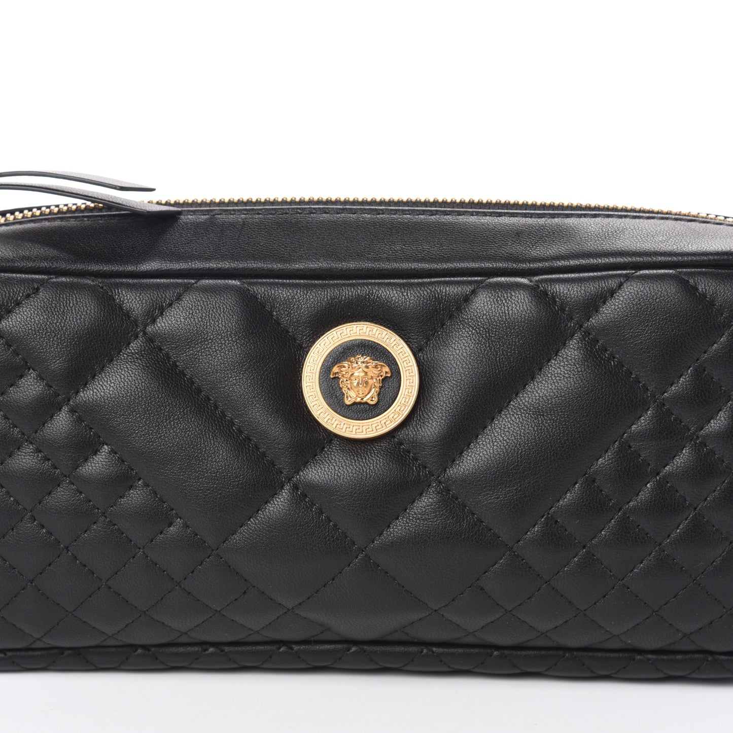 Nappa Barocco Quilted Vanitas Medea Belt Bag Black
