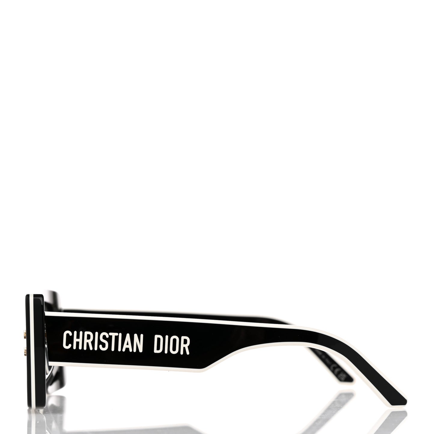 Diorpacific S1U Square Sunglasses Black White