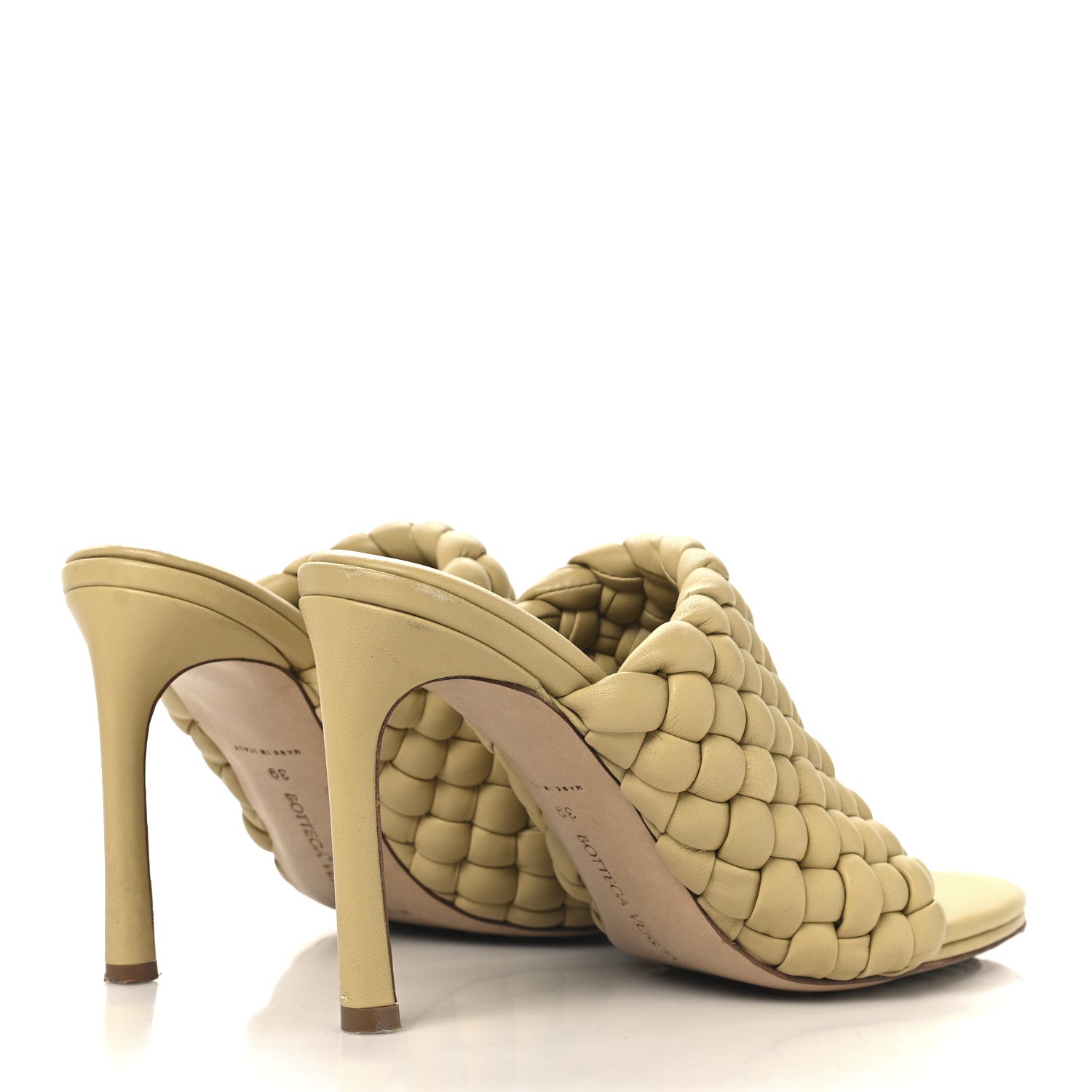 Bottega Veneta Nappa Padded Intrecciato Mules Sandals 39 Tapioca 5 of 9